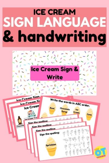 actividades de escritura de helados