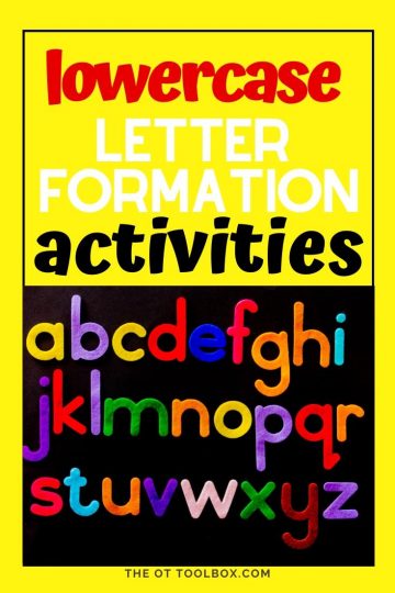 actividades de formación de letras minúsculas