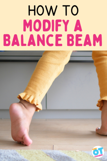 Make a balance beam easier or harder