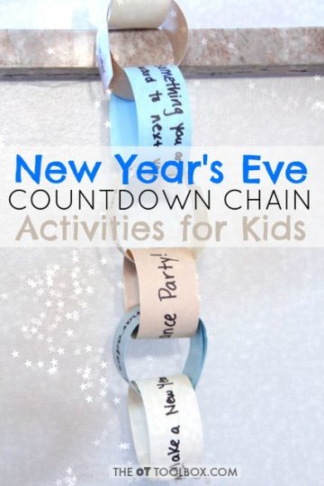 New Years eve countdown chain