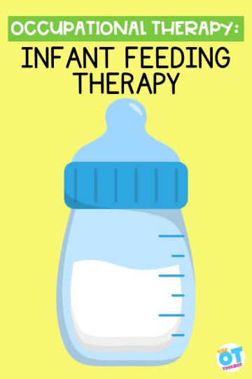 occupational therapy infant feeding therapy. Image of a baby bottle.