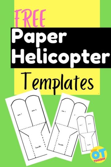 Plantilla de helicóptero de papel