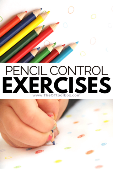 Pencil control exercises with colored pencils