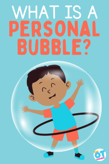 Happy child in a bubble, reaching their arms out. Text reads "what is a personal bubble"