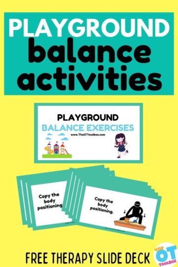 actividades de equilibrio en el patio de recreo