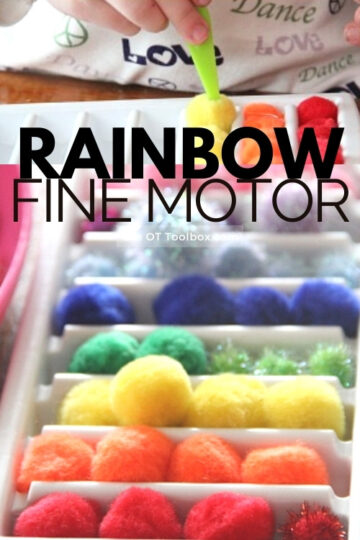 rainbow sort fine motor activity