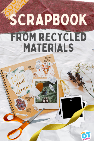 scrapbook from recycled materials