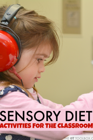 sensory diet in the classroom