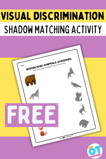 shadow matching worksheet with forest animals theme