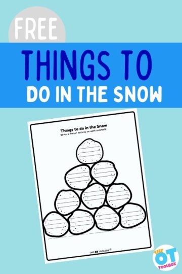 Use this snow writing prompt as a way to come up with things to do in the snow on a snow day.