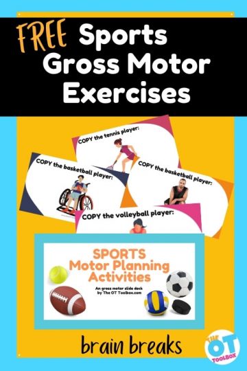 sports gross motor exercises and sports motor planning activities