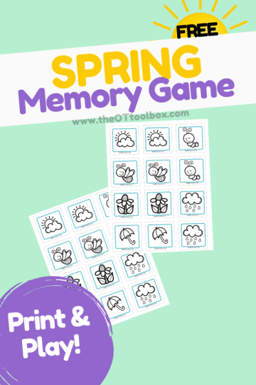 Juego de memoria de primavera