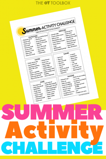 Print off this summer activity challenge for kids and keep the kids active and screen free this summer
