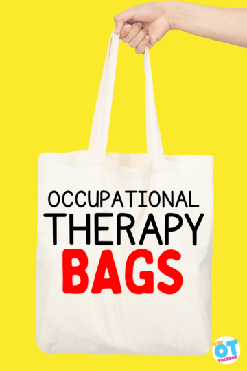 beige tote bag with the words "occupational therapy bags"