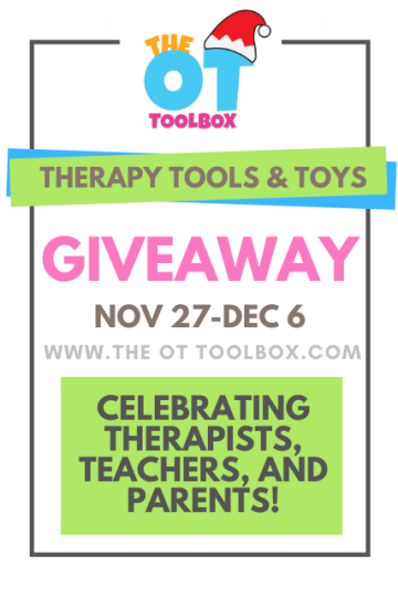 Therapy giveaway for occupational therapists, teachers, and parents.