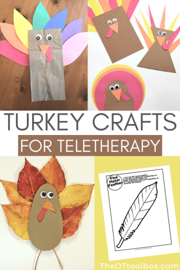 manualidades con pavo para niños que son excelentes para la teleterapia