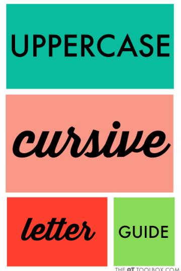 Teach kids how to write upper case cursive letters.