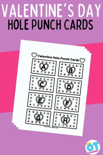 Valentines Day hole punch cards