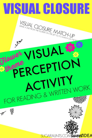 Flower visual closure worksheets