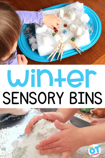 winter sensory bins